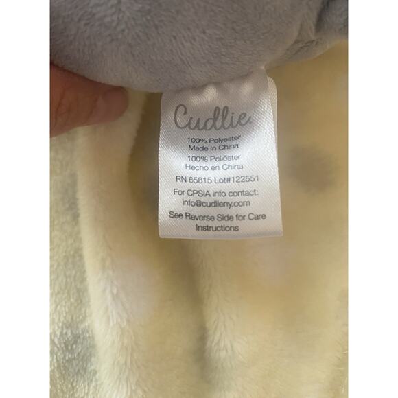Cudlie Koala Bear Lovey Gray Security Blanket Yellow Plush Baby Toy Lovie - Picture 9 of 10